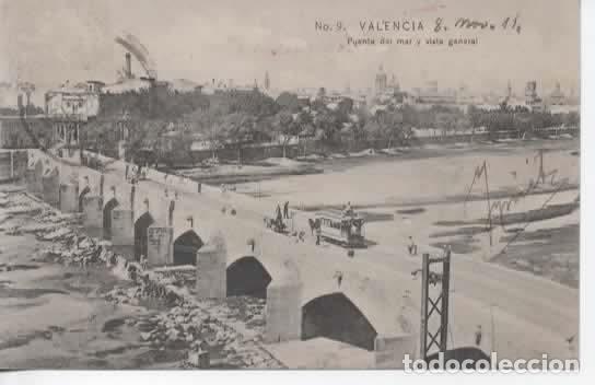 Postales: VALENCIA ESCRITA PUENTE Y TRANVIA TRAM