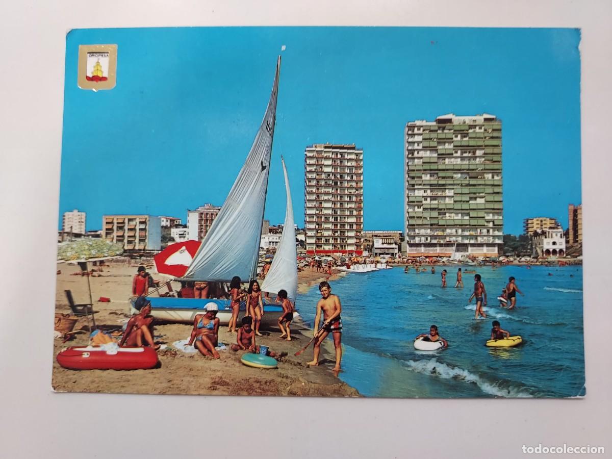 Postales: POSTAL OROPESA DEL MAR PLAYA. 1974. CIRCULADA. CASTELLON