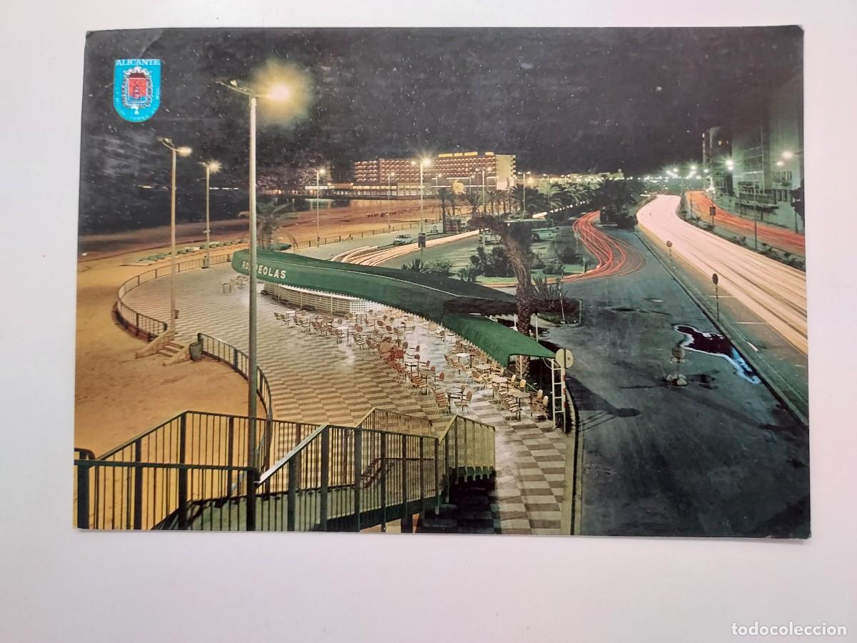 Postkarten: POSTAL ALICANTE PLAYA DEL POSTIGUET VISTA NOCTURNA. 1973. CIRCULADA