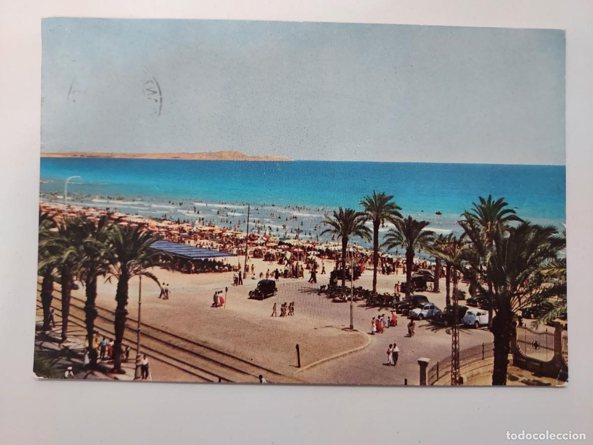 Postales: POSTAL ALICANTE PLAYA DEL POSTIGUET. 1961. CIRCULADA. JUQUEMO