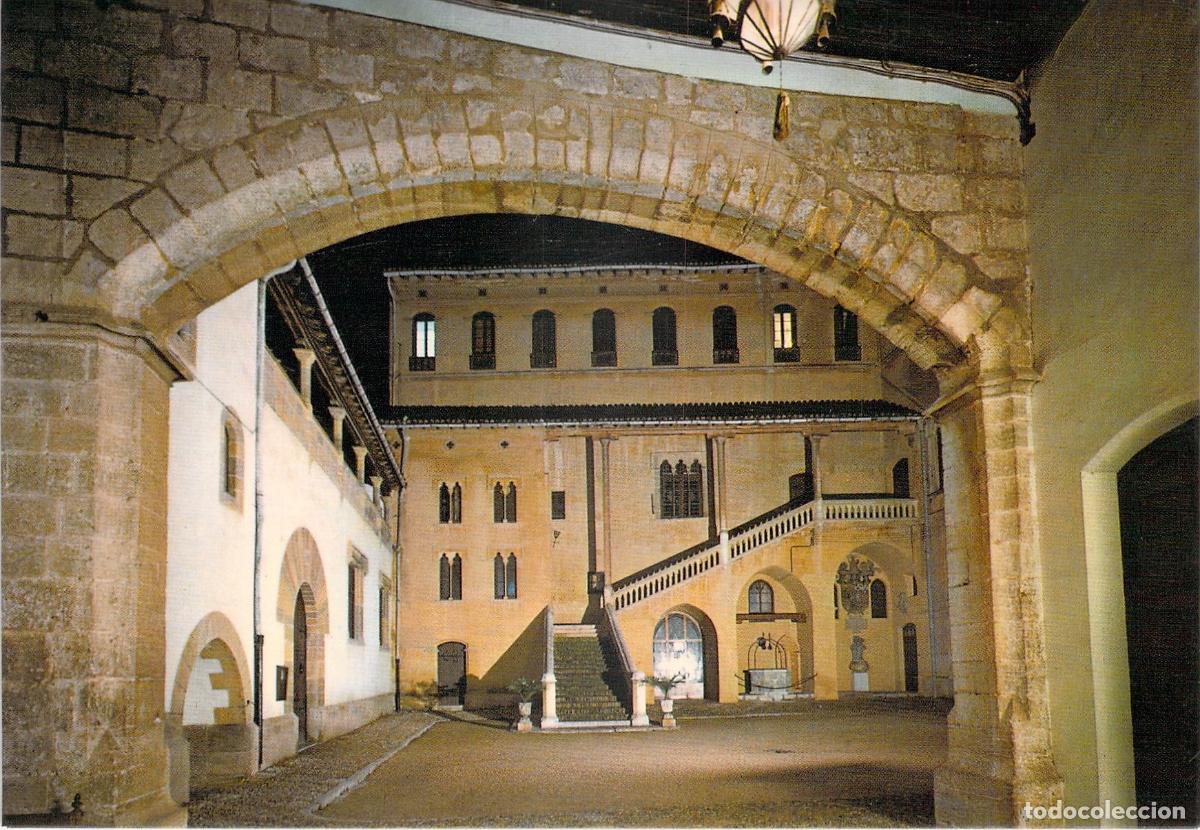 Postales: Postal Palacio del Santo Duque Gand&iacute;a Patio de Armas de Noche