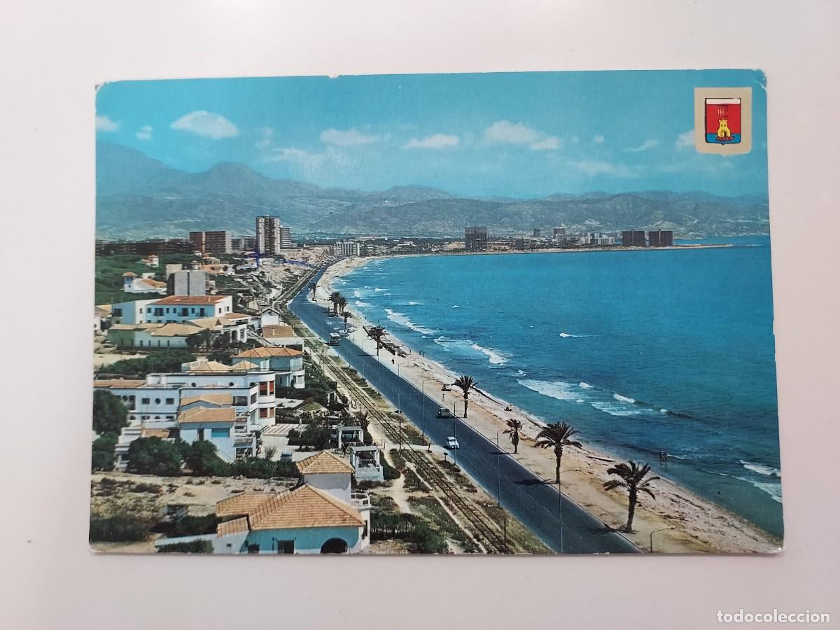 Postales: POSTAL CAMPELLO PLAYA MUCHA VISTA. 1963. ESCRITA. ALICANTE. 6 SUBIRATS