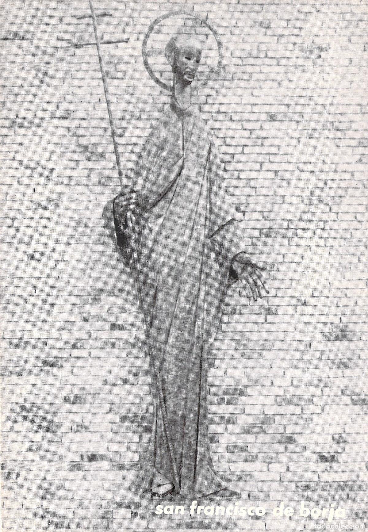 Postales: Postal de la escultura de San Francisco de Borja en Valencia