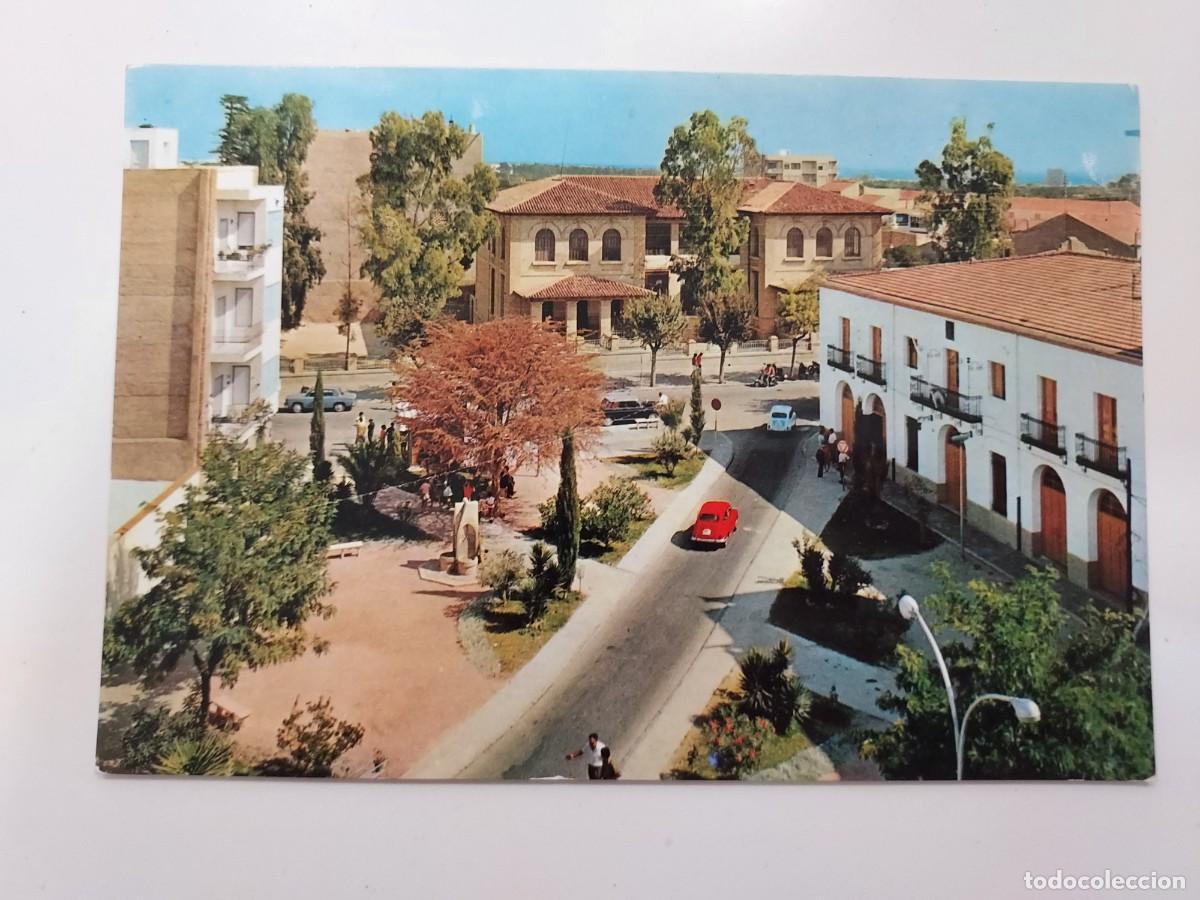Postales: POSTAL SAN JUAN PLAZA DE ESPA&Ntilde;A. 1970. CIRCULADA. ALICANTE. MATASELLOS SAN JUAN