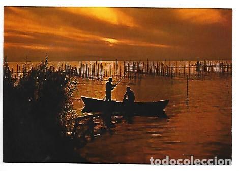 Postales: PUESTA DE SOL EN LA ALBUFERA.- VALENCIA