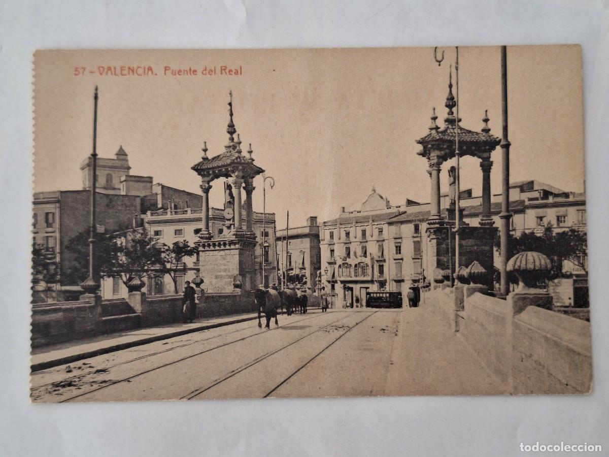Postales: ANTIGUA POSTAL VALENCIA PUENTE DEL REAL TOROS PASO DEL GANADO FOTOTIPIA THOMAS RV 2867