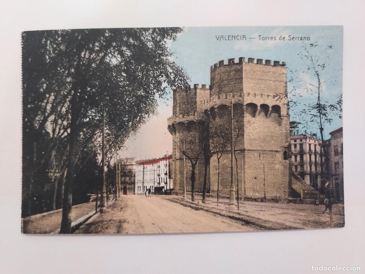 Postales: POSTAL VALENCIA TORRES DE SERRANO. SIN CIRCULAR. CA. 1920. ANTIGUA COLOREADA