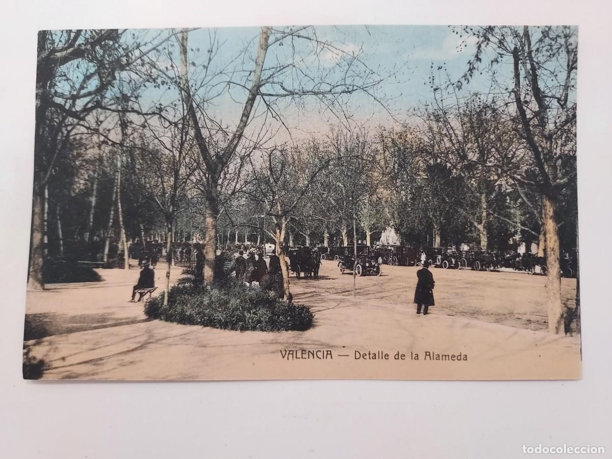 Postales: POSTAL VALENCIA DETALLE DE LA ALAMEDA. SIN CIRCULAR. CA. 1920. ANTIGUA COLOREADA