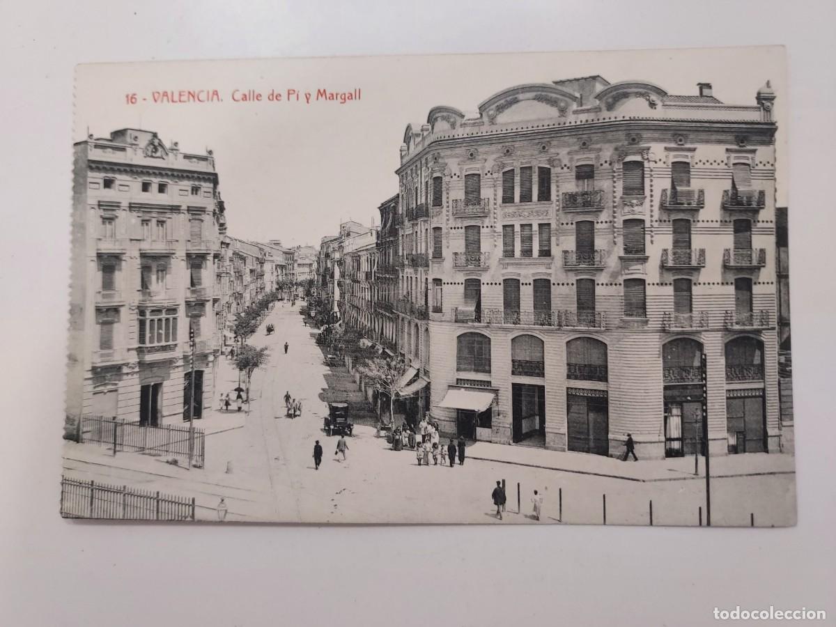 Postales: POSTAL VALENCIA CALLE DE PI Y MARGALL. S/C. CA. 1920. THOMAS