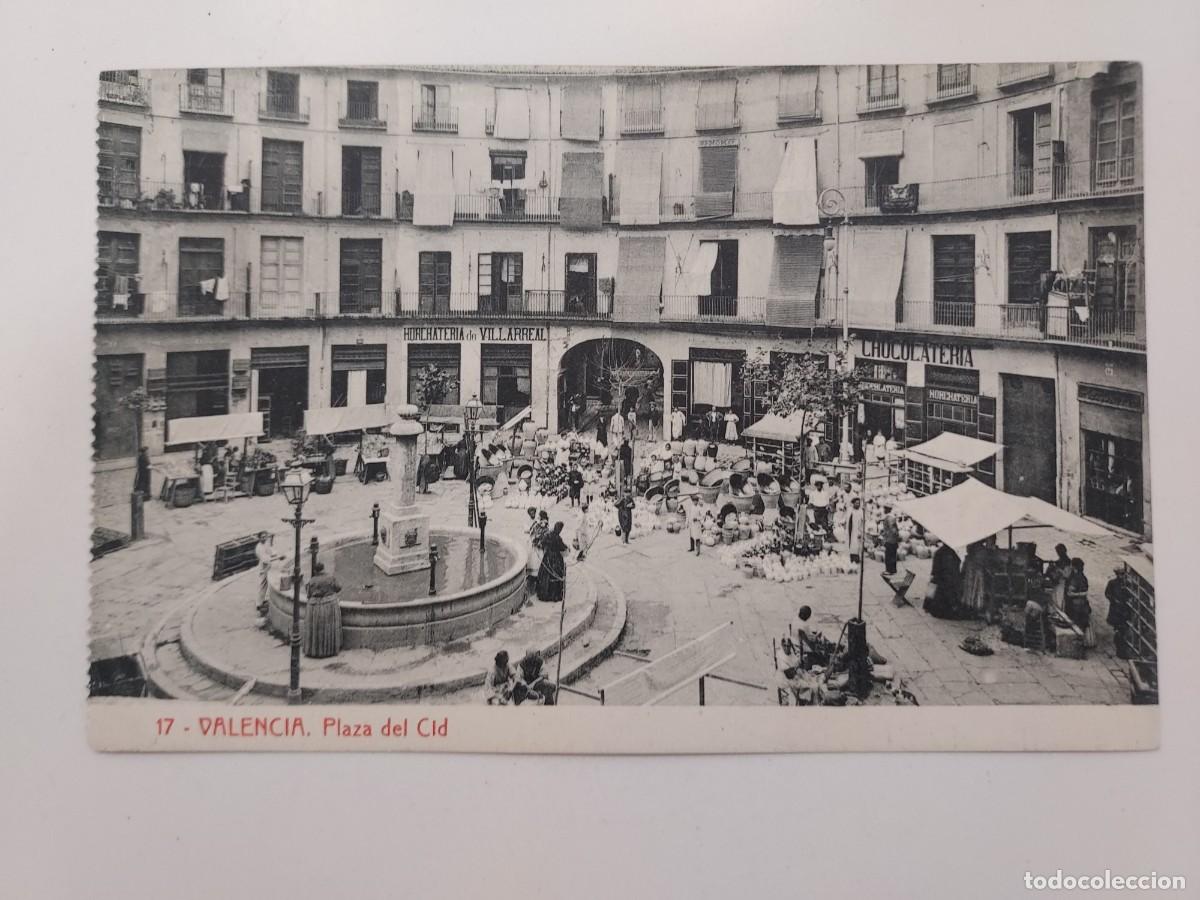 Postales: POSTAL VALENCIA PLAZA DEL CID. S/C. CA. 1920. THOMAS