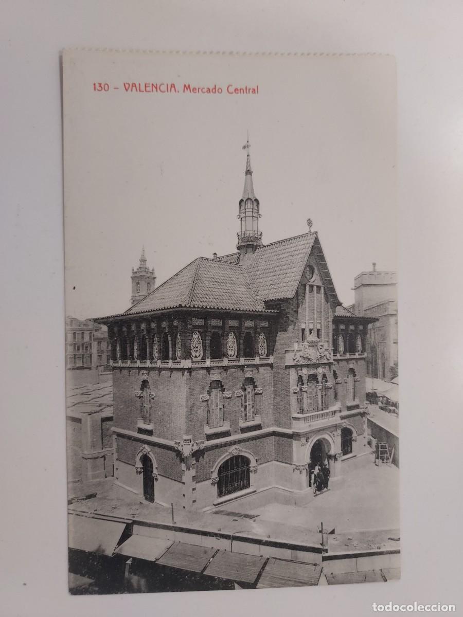 Postales: POSTAL VALENCIA MERCADO CENTRAL. S/C. CA. 1920. THOMAS