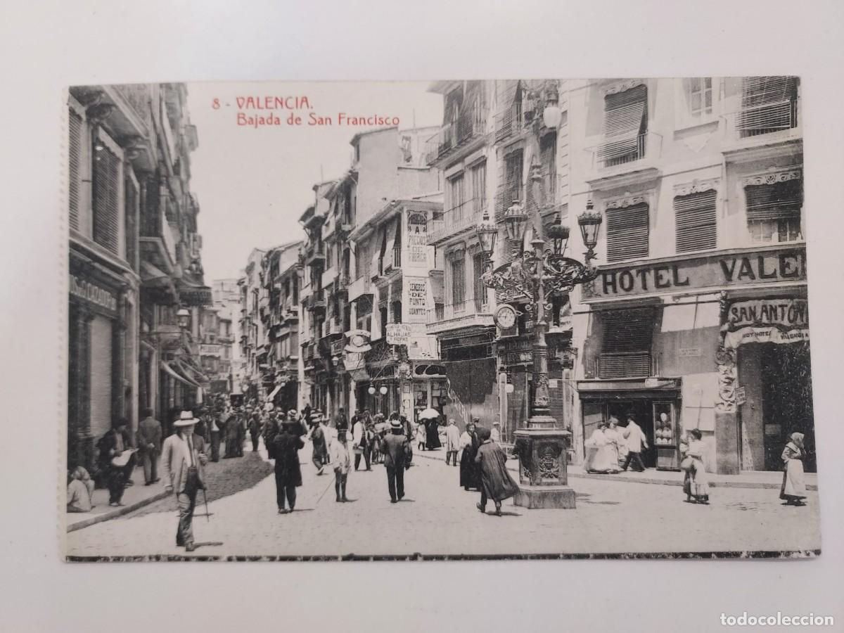 Postales: POSTAL VALENCIA BAJADA DE SAN FRANCISCO. ESCRITA CA. 1923. THOMAS