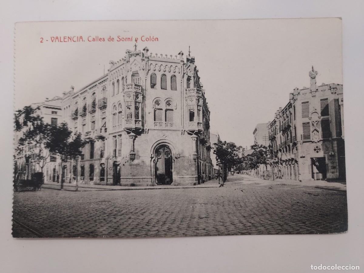 Postales: POSTAL VALENCIA CALLES DE SORNI Y COLON. ESCRITA CA. 1923. THOMAS