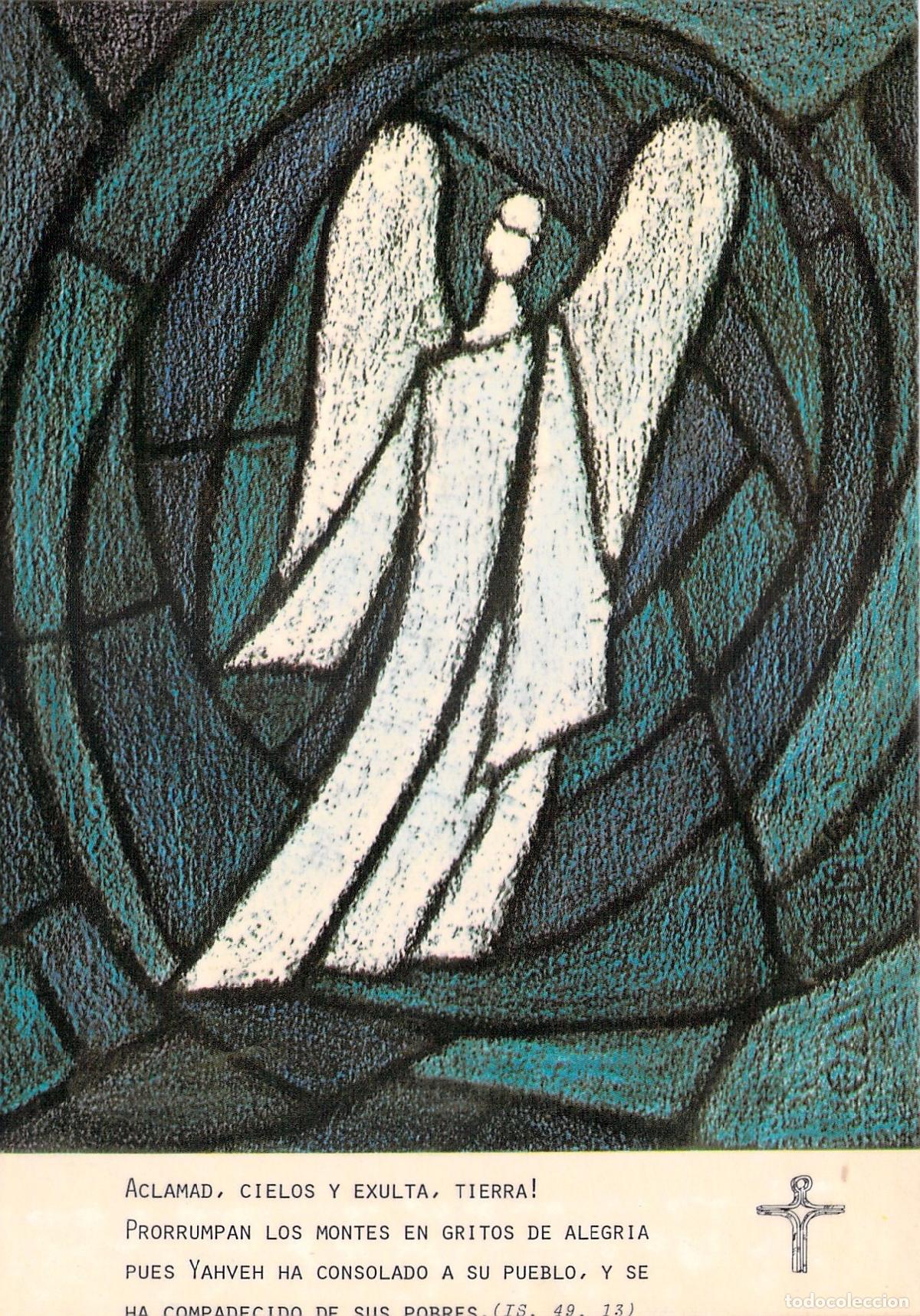 Postales: Postal de Navidad con ilustraci&oacute;n de &aacute;ngel por M. Gimeno