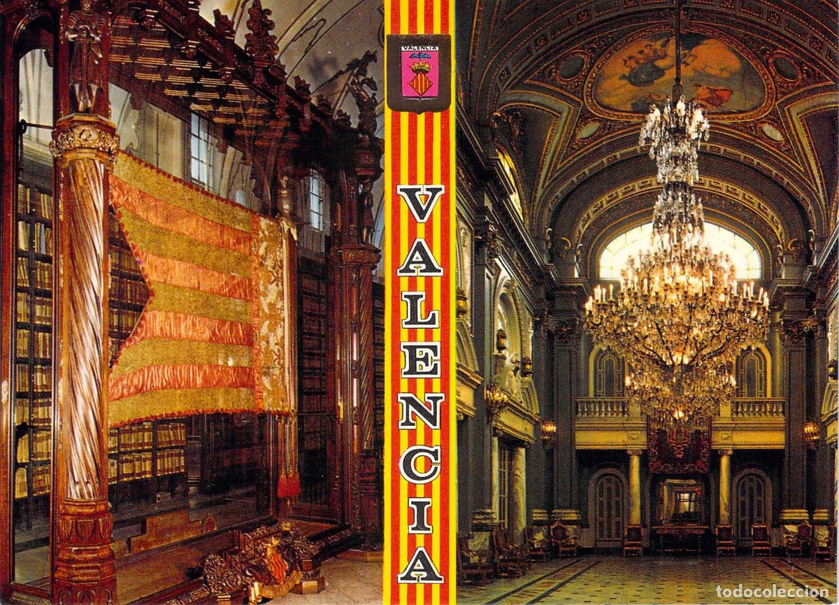 Postales: Postal de Valencia Museo Hist&oacute;rico Municipal La Senyera y Sal&oacute;n de Fiestas