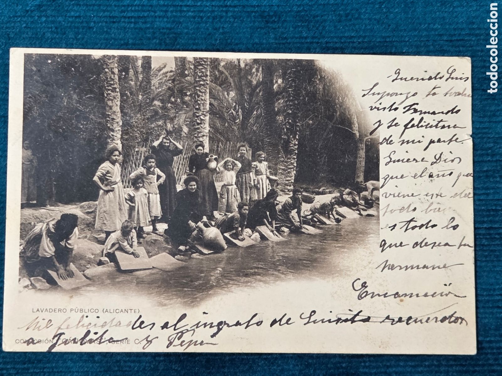 Postales: ALICANTE 1904 LAVADERO P&Uacute;BLICO