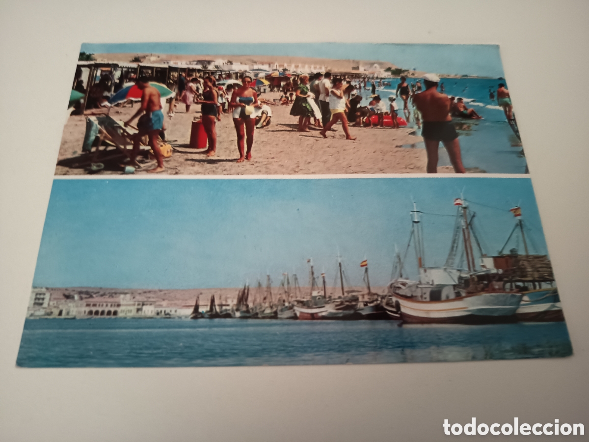 Postales: Postal Santa Pola playa y puerto