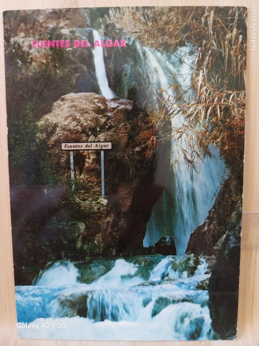 Postales: CALLOSA DE ENSARRIA RIO ALGAR CASCADA TOLL DE LA CALDERA ED HNOS GALIANA 11 ESCRITA A&Ntilde;O 1971