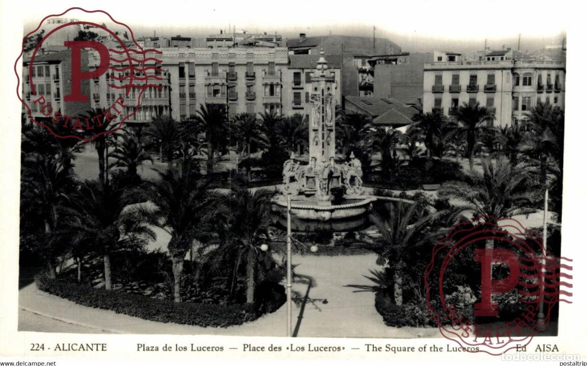 Postales: ALICANTE. PLAZA DE LOS LUCEROS.
