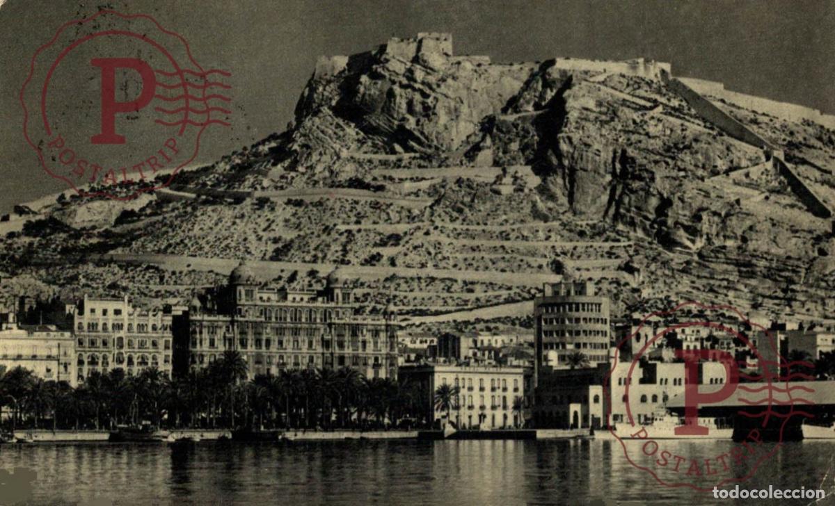 Postales: ALICANTE. Explanada De Espa&ntilde;a Y Castillo Santa B&aacute;rbara. COMUNIDAD VALENCIANA ESPA&Ntilde;A ESPAGNE