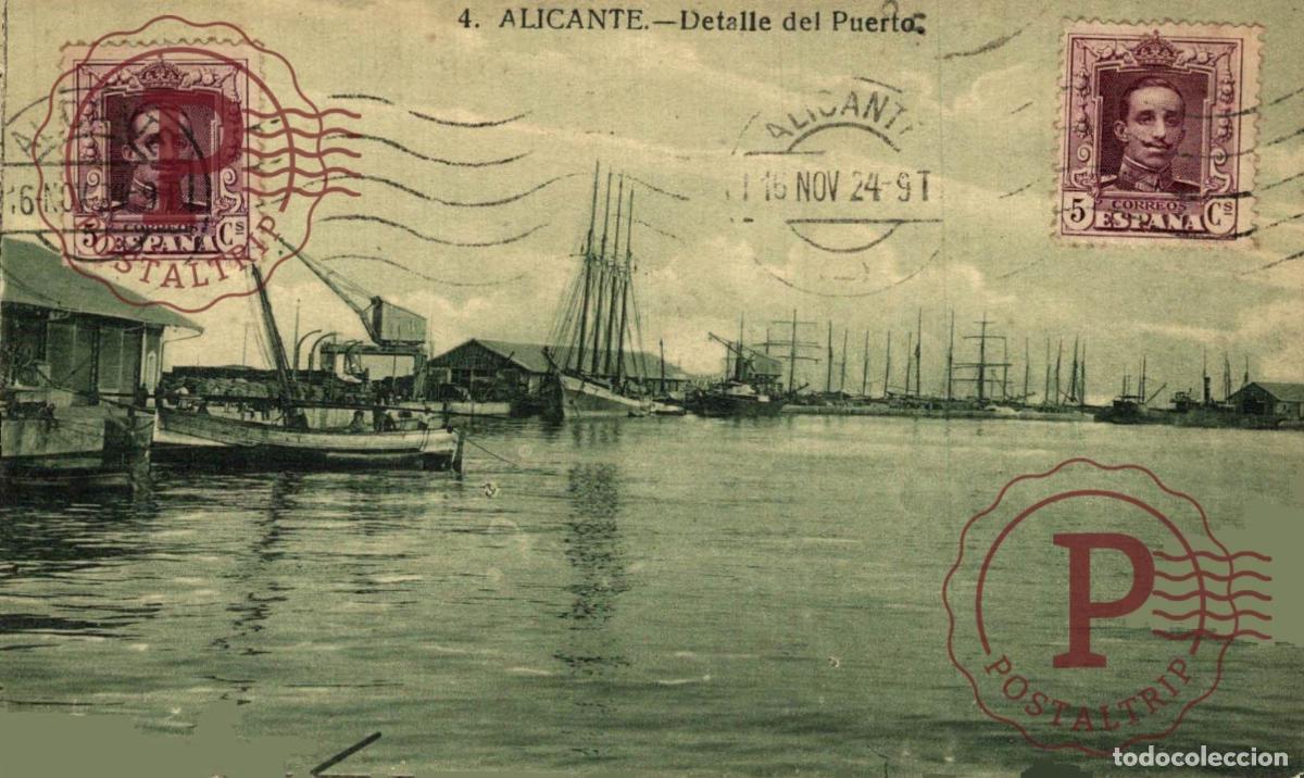 Postales: ALICANTE. DETALLE DEL PUERTO
