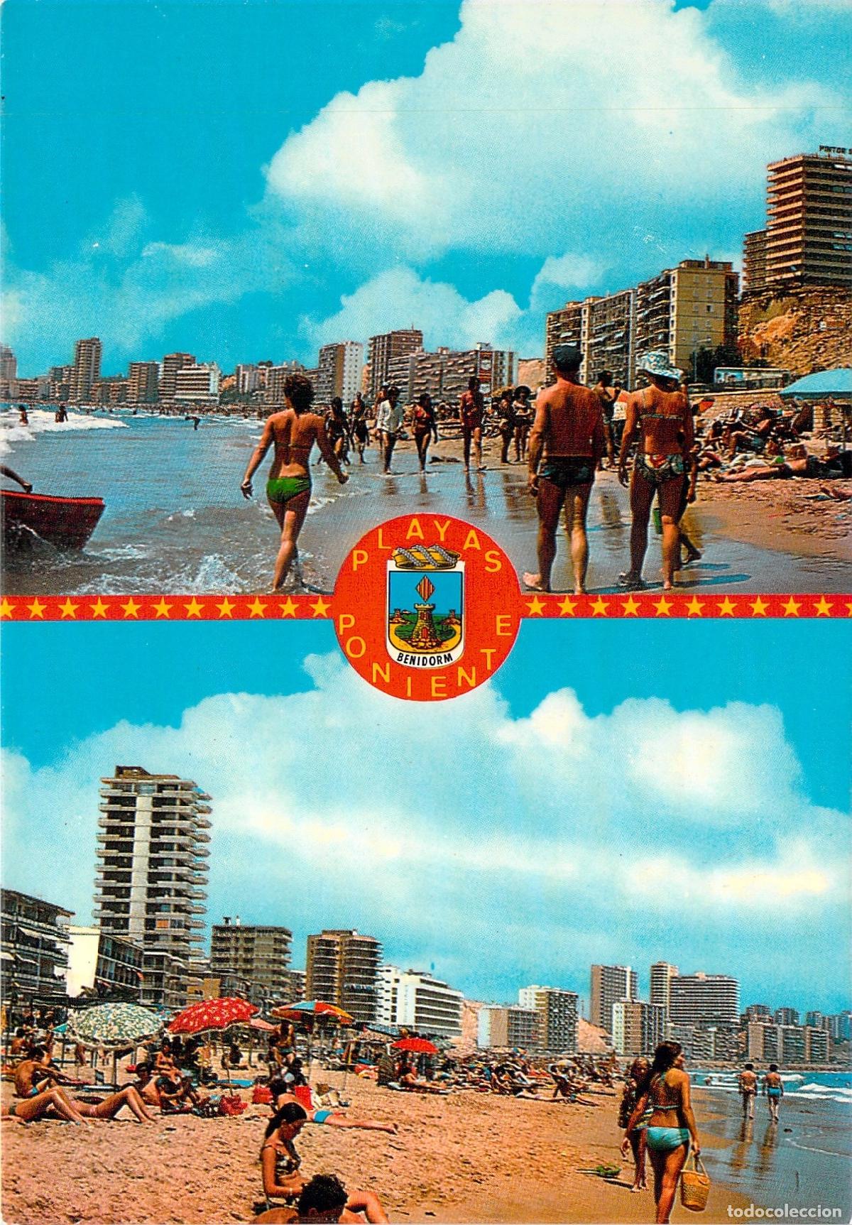 Postales: Postal de Benidorm Playa de Poniente Alicante Espa&ntilde;a