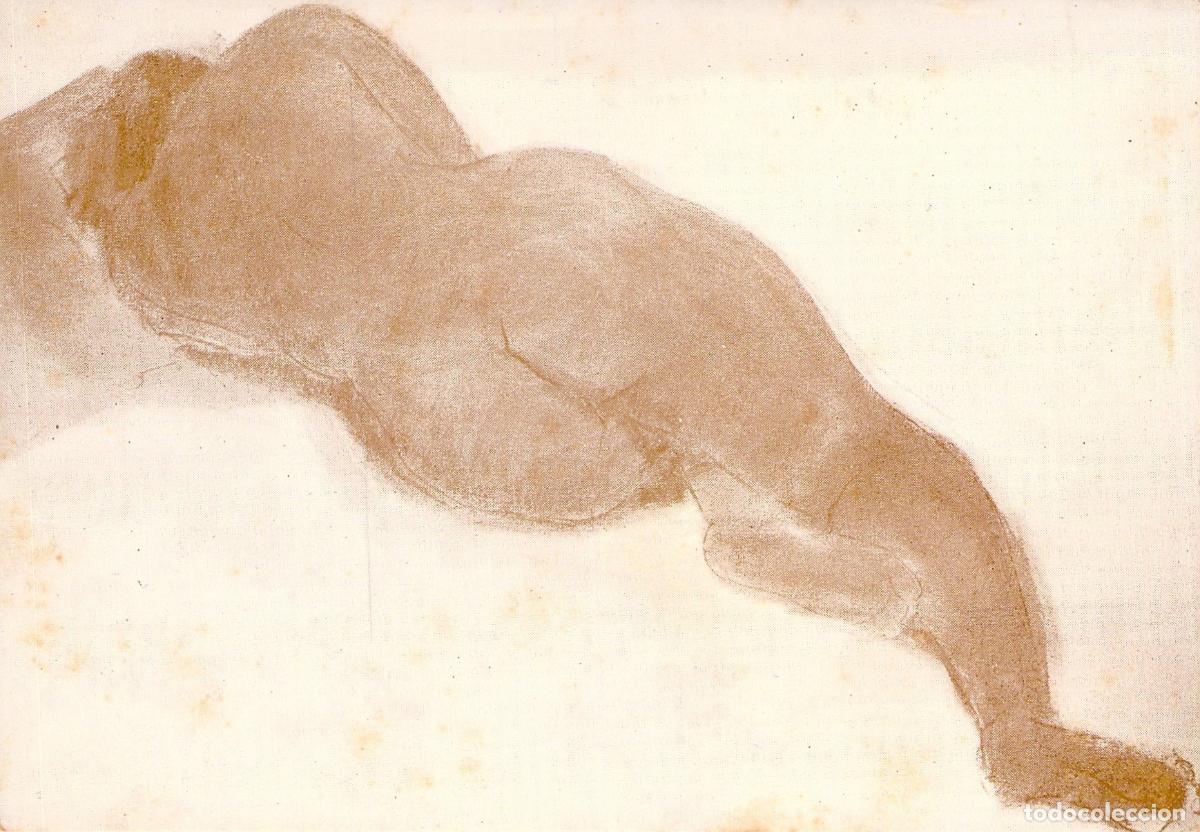 Postales: Postal de estudio art&iacute;stico de un desnudo masculino por R. Alca&ntilde;iz, Valencia