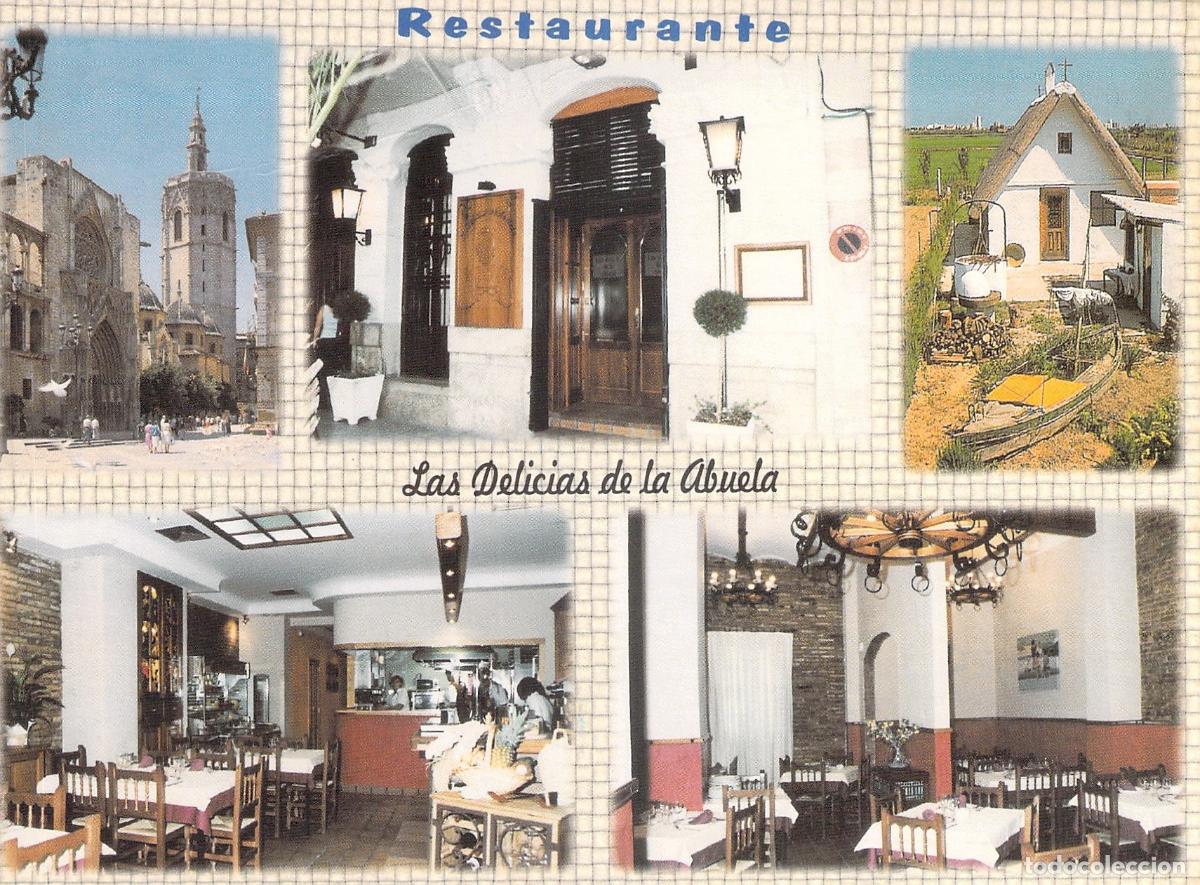 Postales: Postal publicitaria del Restaurante Las Delicias de la Abuela en Valencia