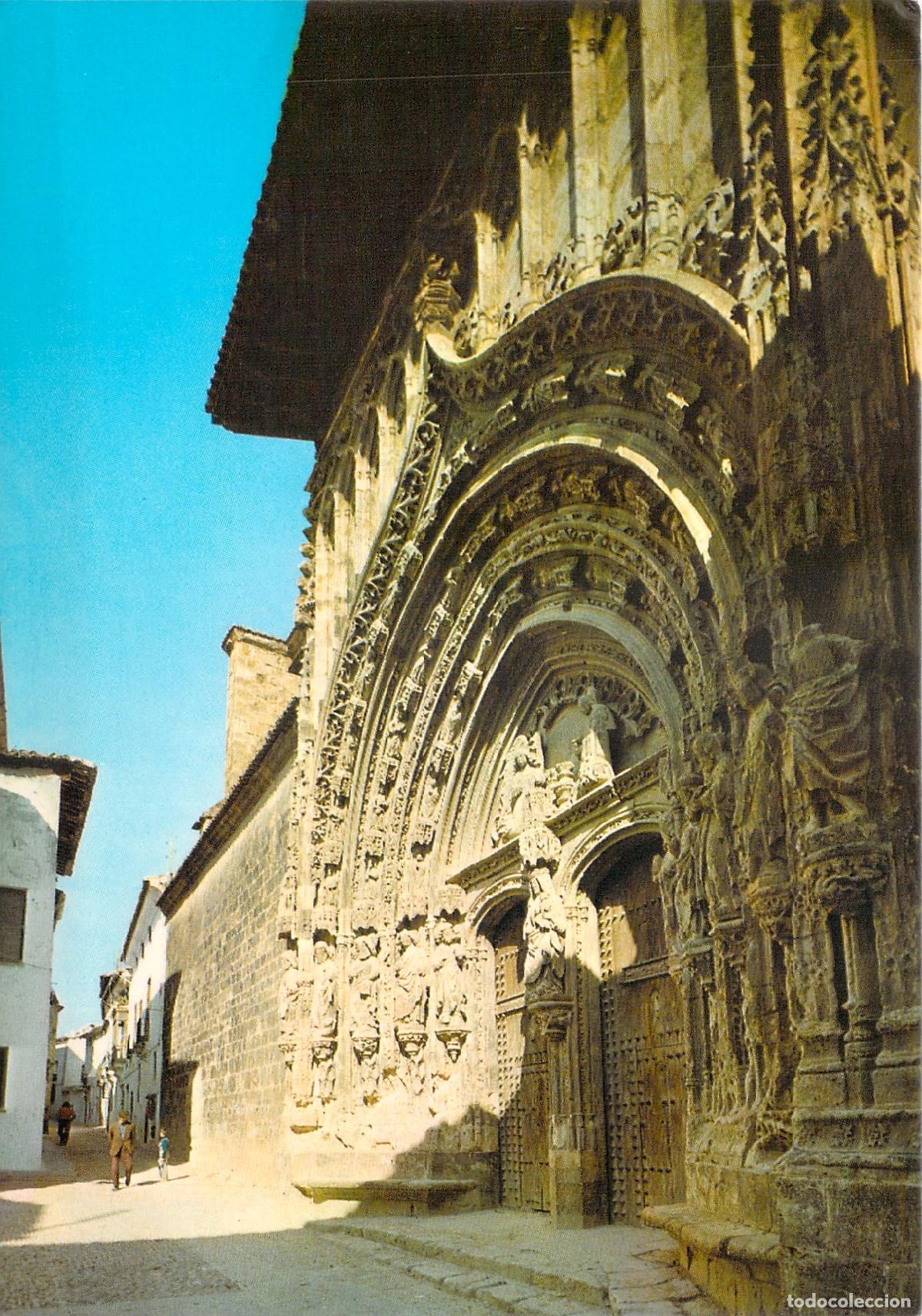 Postales: Postal de la Portada del Templo de Santa Mar&iacute;a en Requena, Valencia
