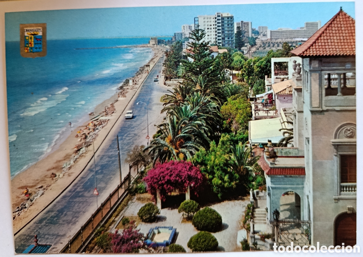 Postales: Benicasim Castell&oacute;n. Playa de las Villas. Comas Aldea n&ordm; 55. Sin Circular. A&ntilde;os 70