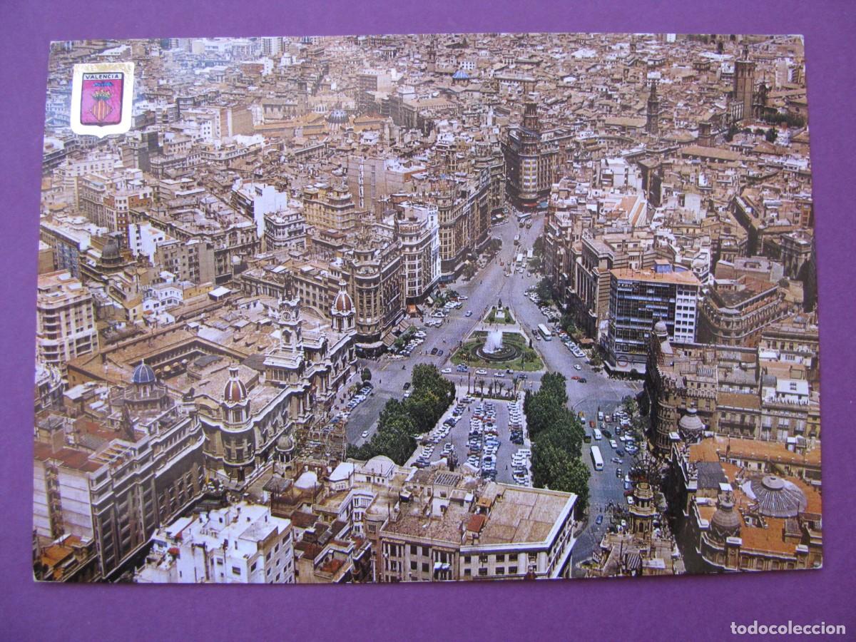 Postales: POSTAL DE VALENCIA. VISTA AEREA. PLAZA DEL CAUDILLO. SUBIRATS CASANOVAS. ESCRITA 1971