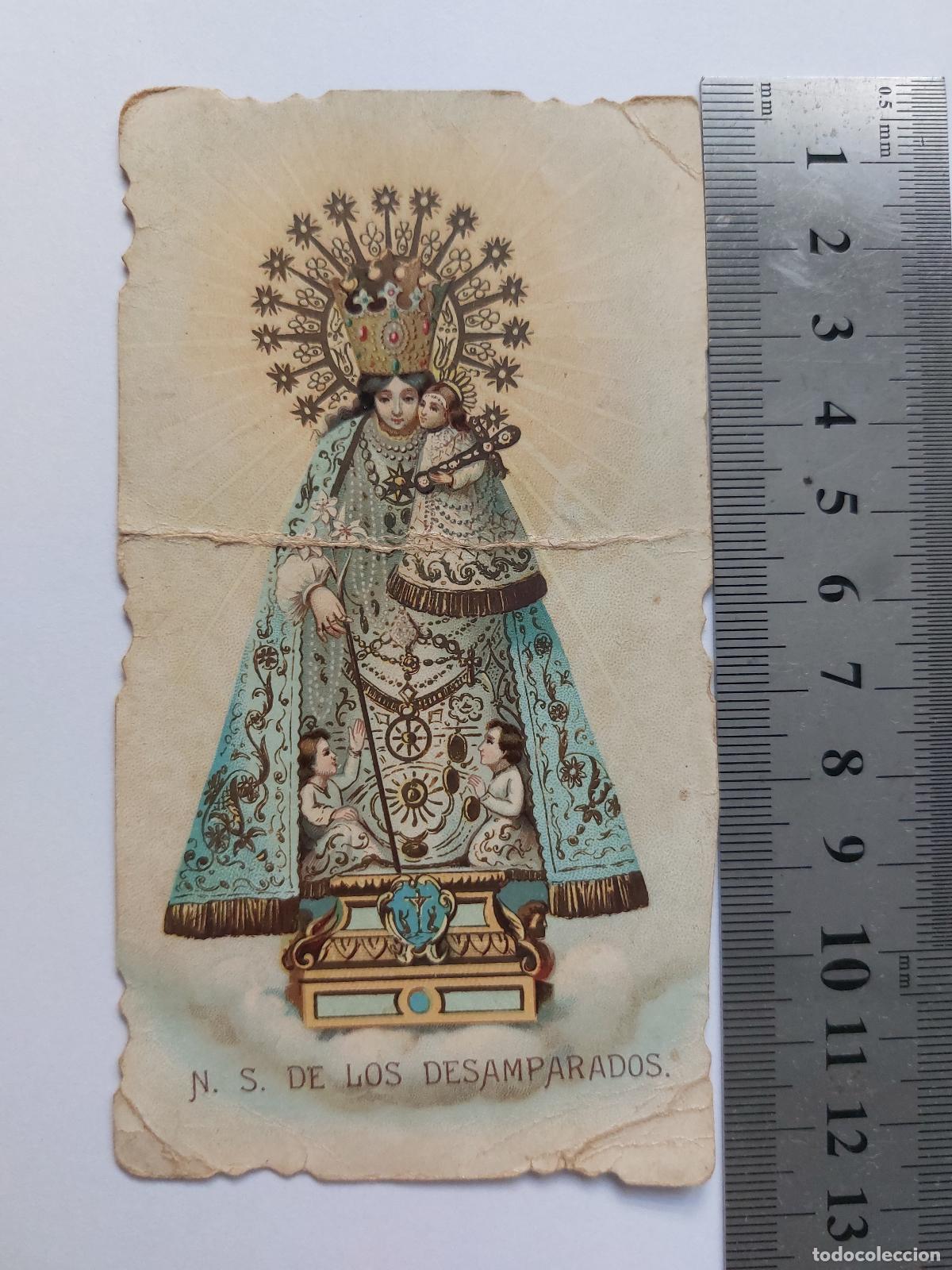 Postales: Estampa Devocional de la Virgen de los Desamparados de Valencia