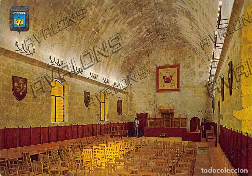 Postales: Sal&oacute;n G&oacute;tico del Castillo de Pe&ntilde;&iacute;scola (Castell&oacute;n) - A&ntilde;os 60 Sin circular