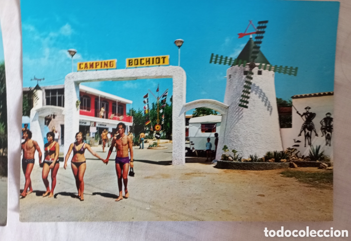 Postales: Postal camping Bochiot Santa Pola.Alicante sin circular