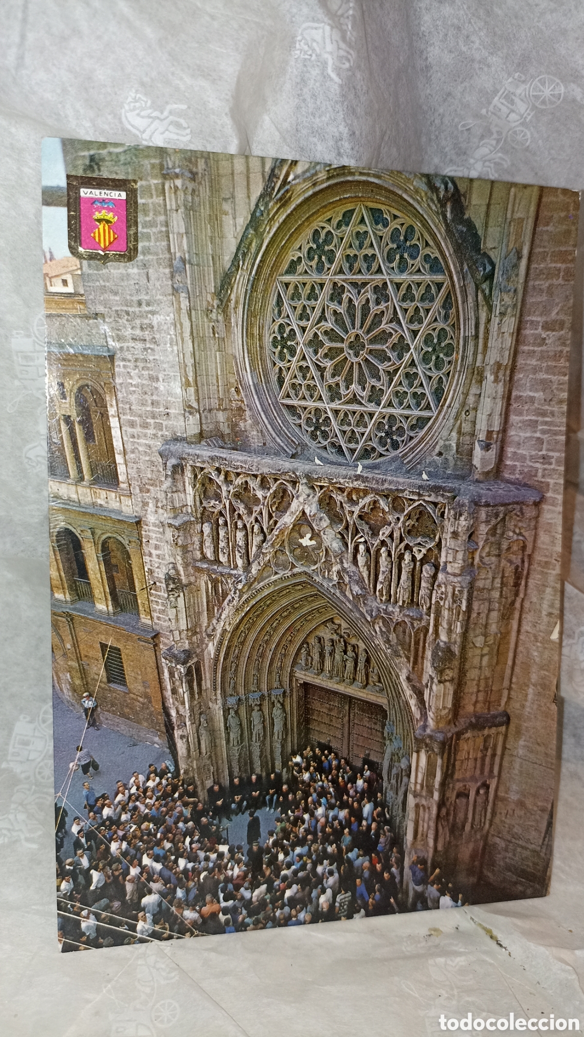 Postales: Valencia tribunal de las aguas catedral puerta de los Ap&oacute;stoles ,la postal escrita