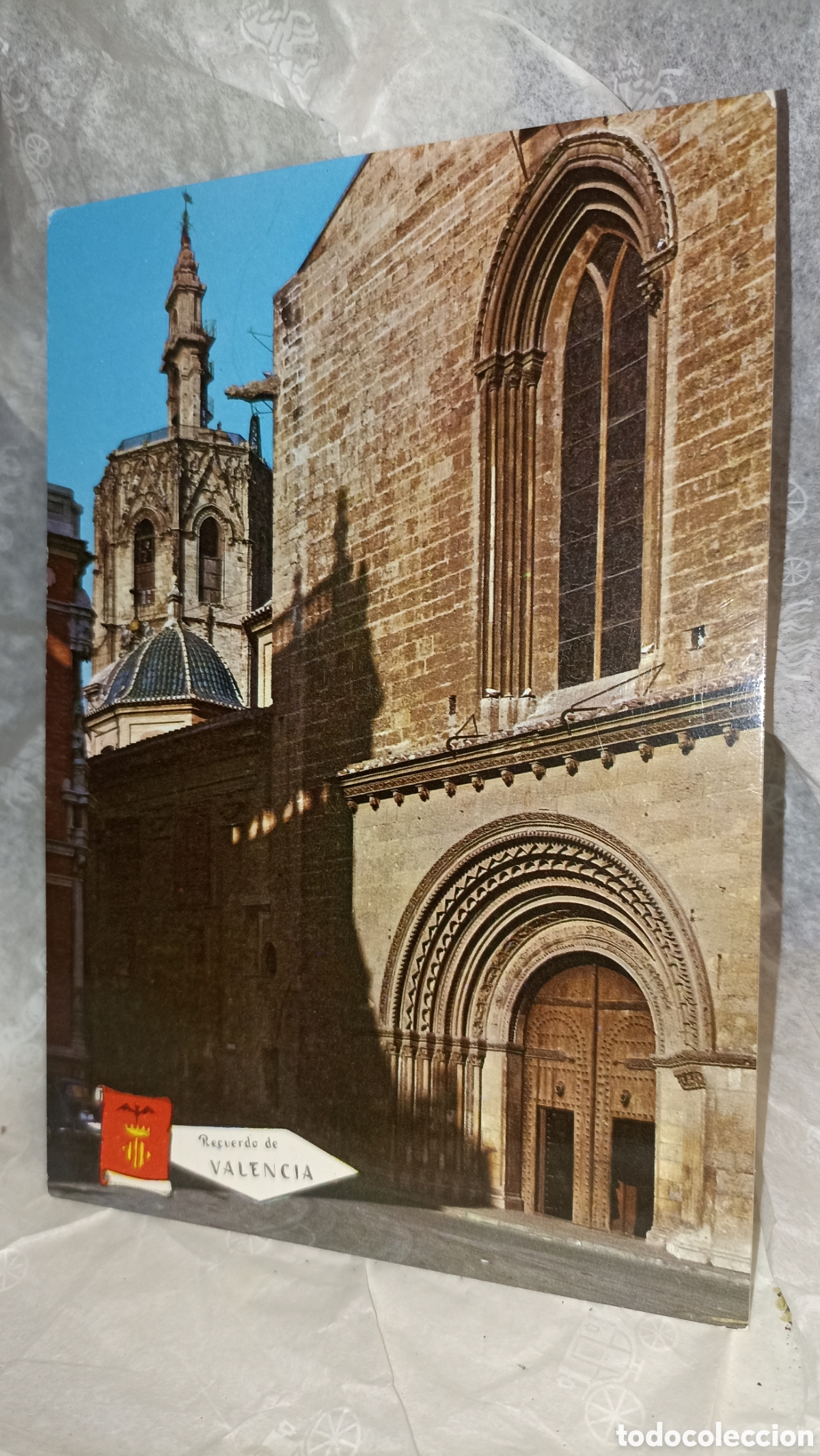 Postales: Valencia la puerta de la almoina y torre del Miquelet