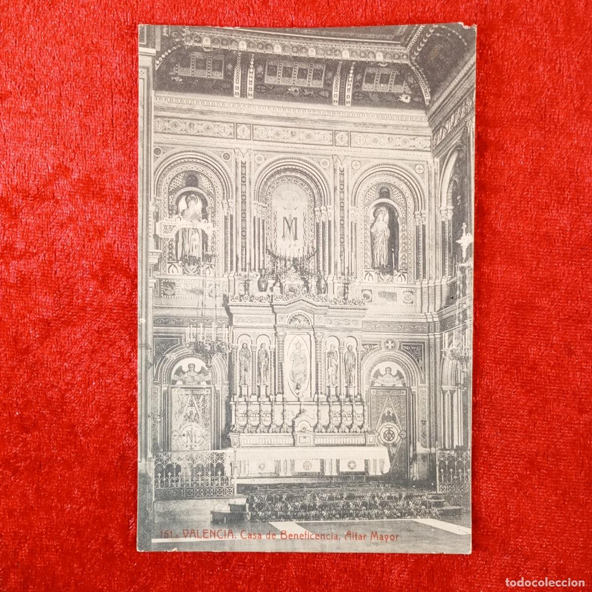 Postales: POSTAL - VALENCIA - CASA DE BENEFICIENCIA - ALTAR MAYOR - 151 - THOMAS - RAR&Iacute;SIMA / 1862