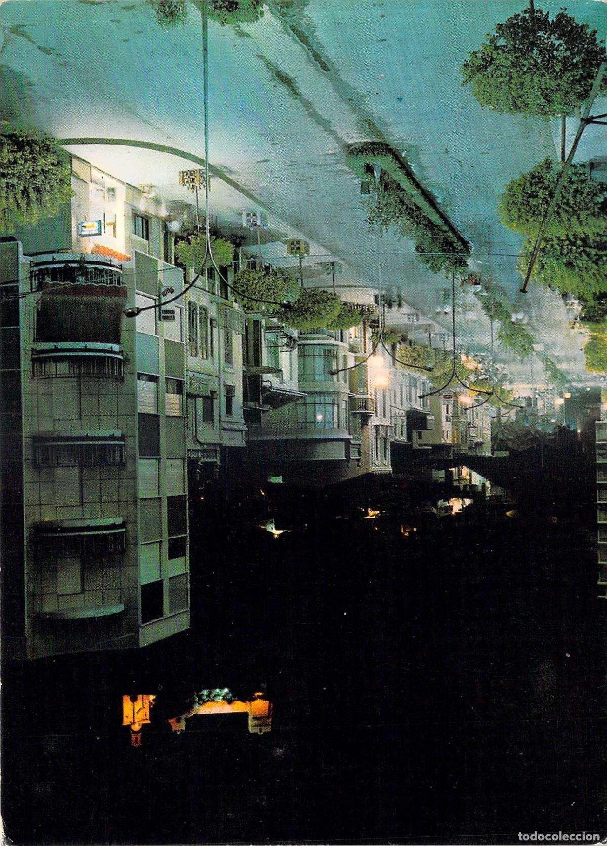 Postales: Postal de Cullera Avenida Dr. Alemany y Castillo Nocturno