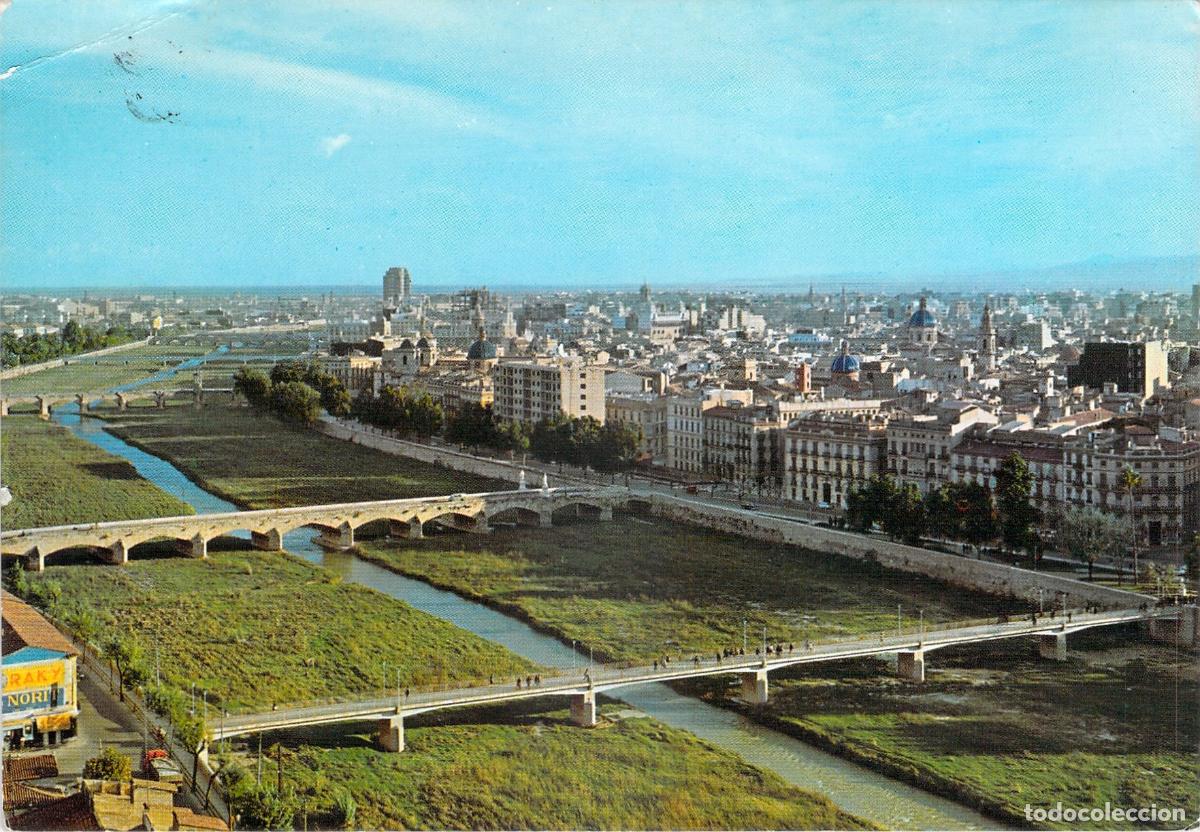 Postales: Postal de Valencia Vista Panor&aacute;mica del R&iacute;o Turia
