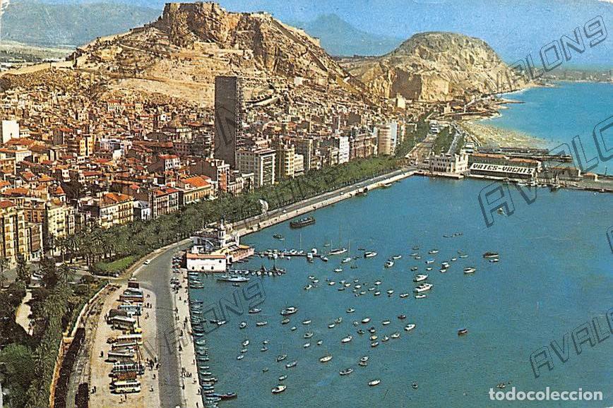 Postales: Vista a&eacute;rea parcial de (Alicante) - A&ntilde;os 60 - Sin Circular
