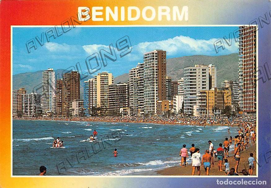 Postales: Playa de Levante de Benidorm (Alicante) - Escrita - 1992