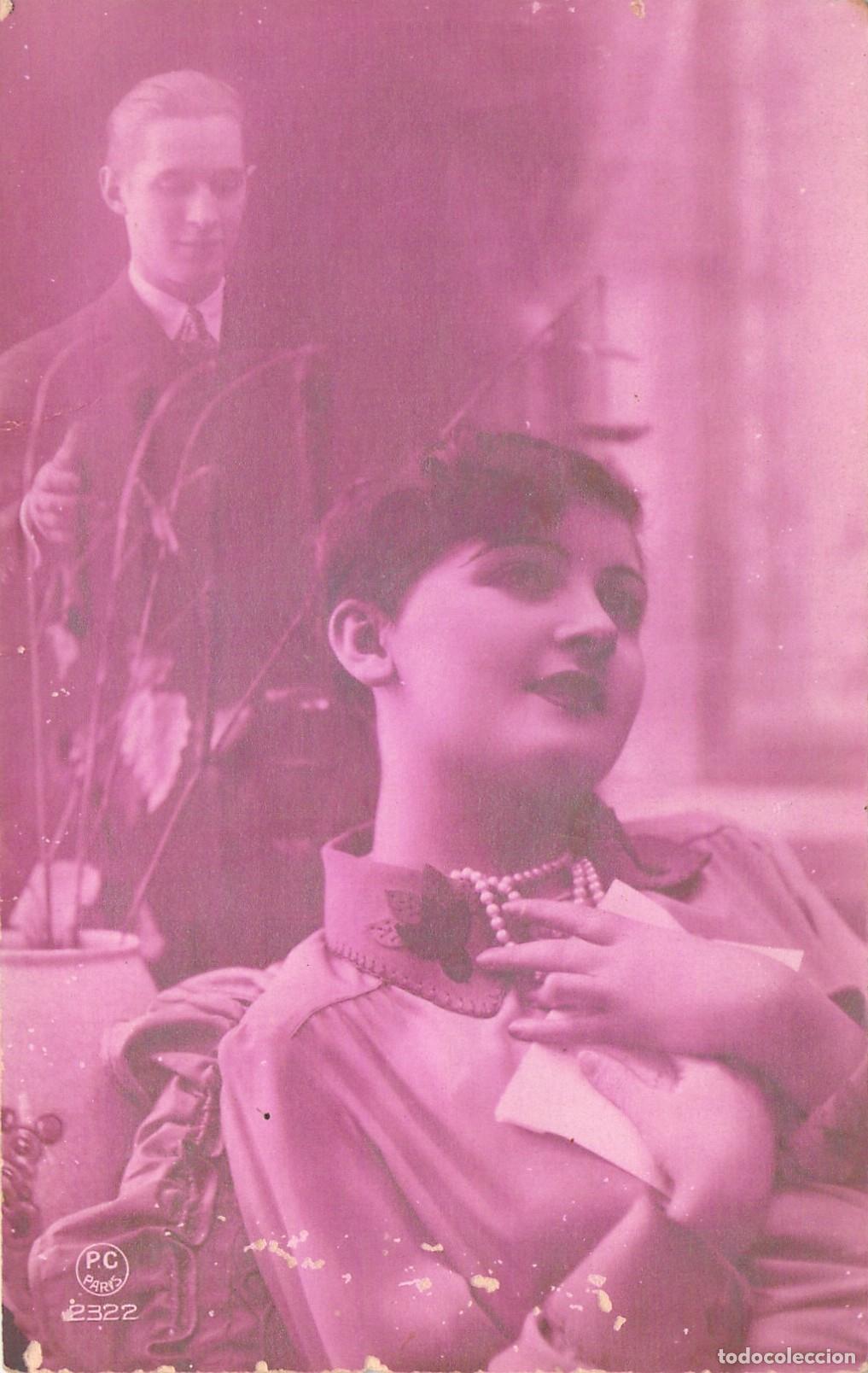 Postales: Postal antigua de pareja con mensaje personal escrita en 1928