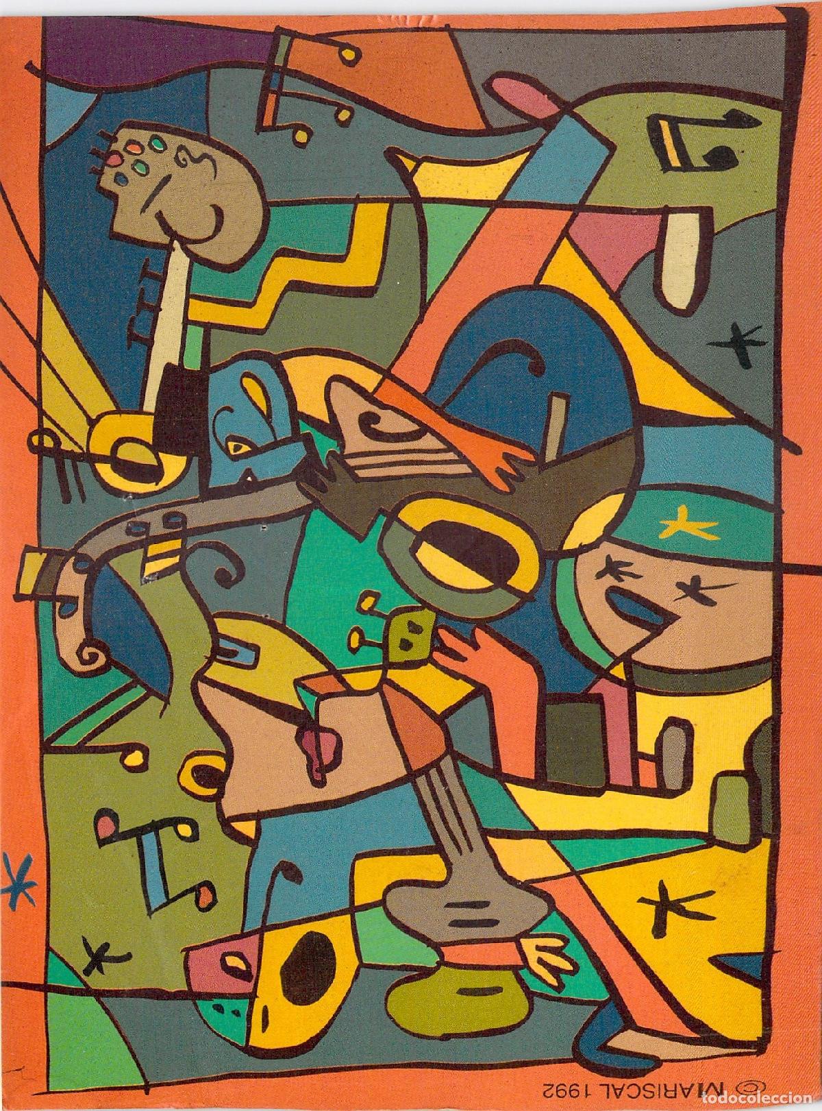 Postales: Postal de arte abstracto dise&ntilde;ada por Javier Mariscal