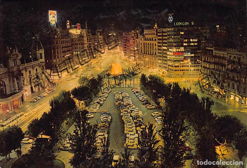 Postales: Plaza del Caudillo de noche (Valencia) - - Sin Circular - a&ntilde;os 70