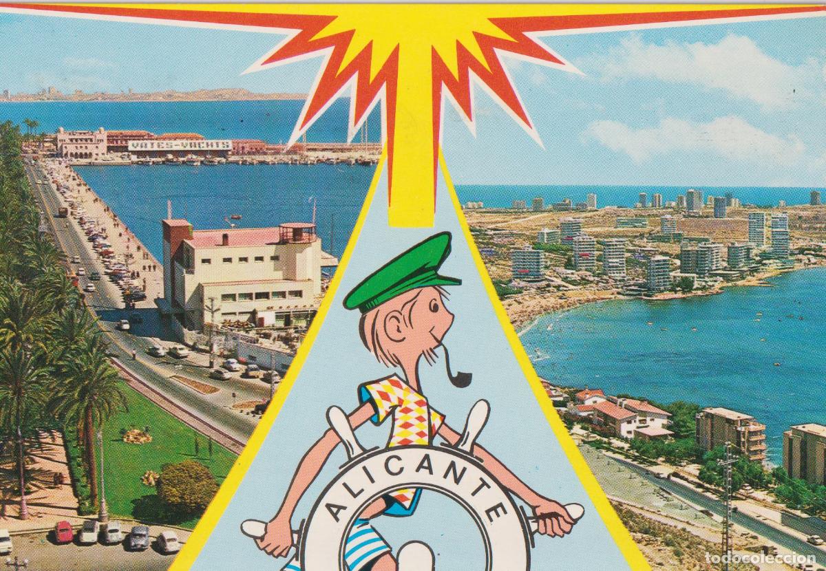 Postales: ALICANTE, BELLEZAS DE LA CIUDAD - GARCIA GARRABELLA N&ordm;92 - CIRCULADA 1969