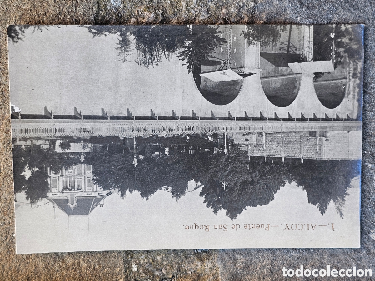 Postales: Postal Antigua Alcoy - Puente de San Roque (Foto Industrial Gr&aacute;fica, Valencia) - Sin circular