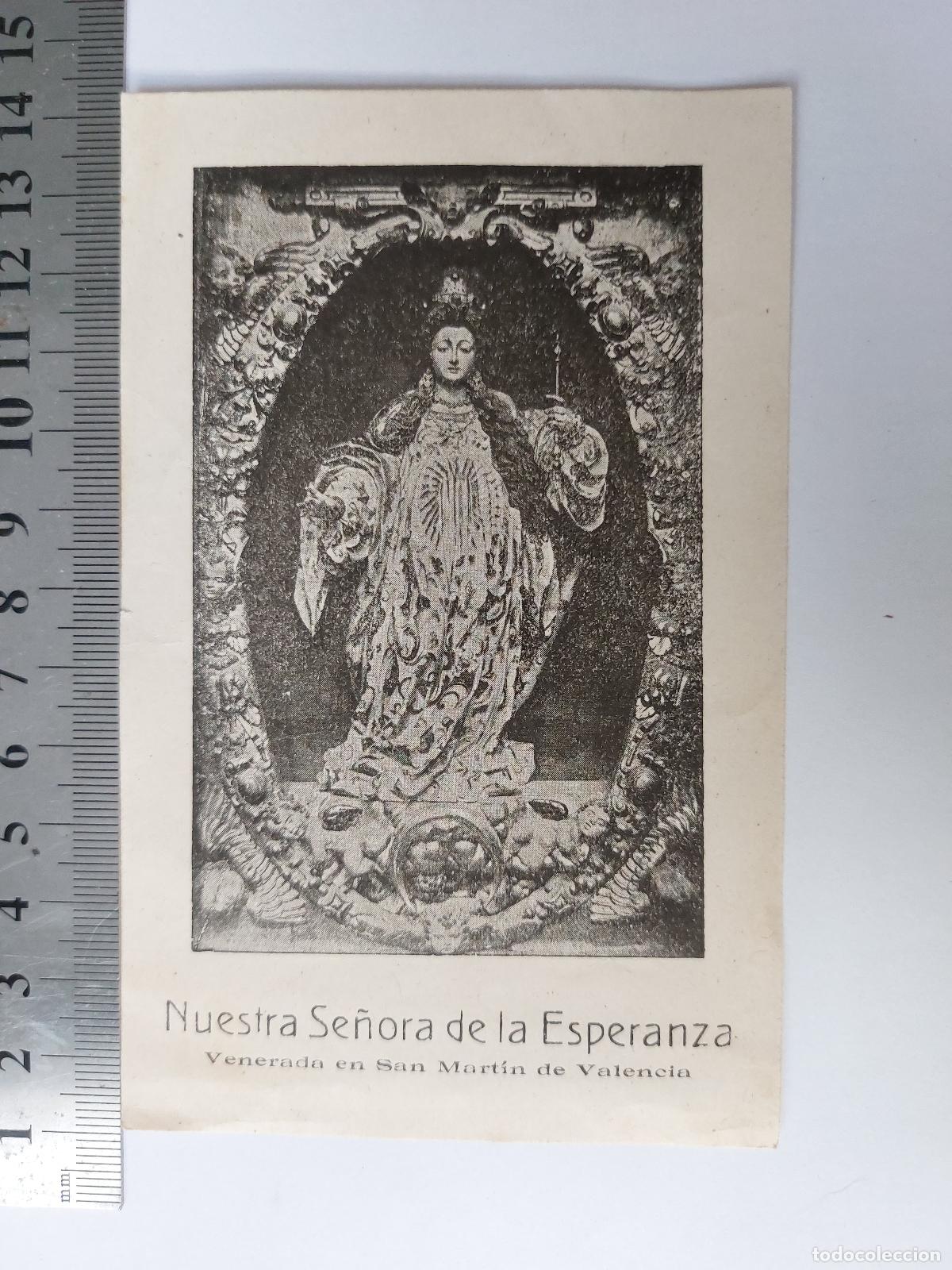 Postales: Estampa de Nuestra Se&ntilde;ora de la Esperanza en San Mart&iacute;n de Valencia
