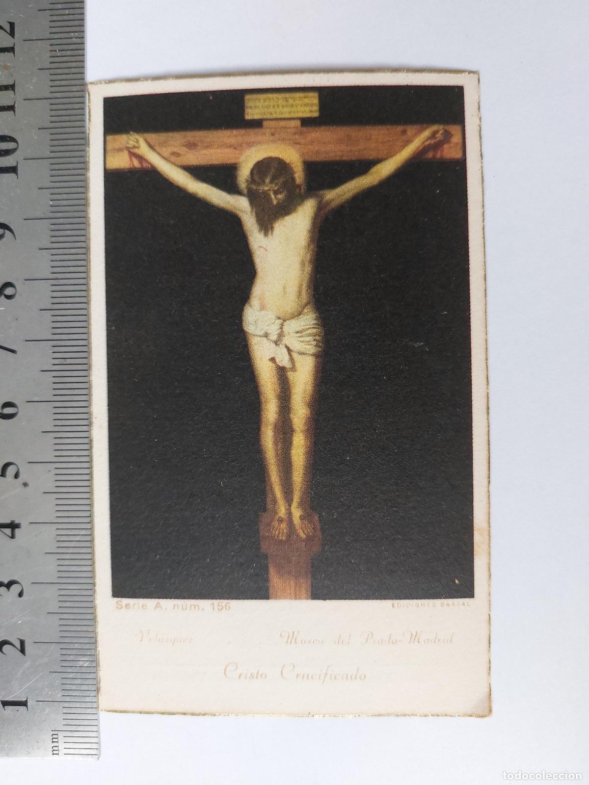 Postales: Estampa religiosa con el Cristo Crucificado de Vel&aacute;zquez