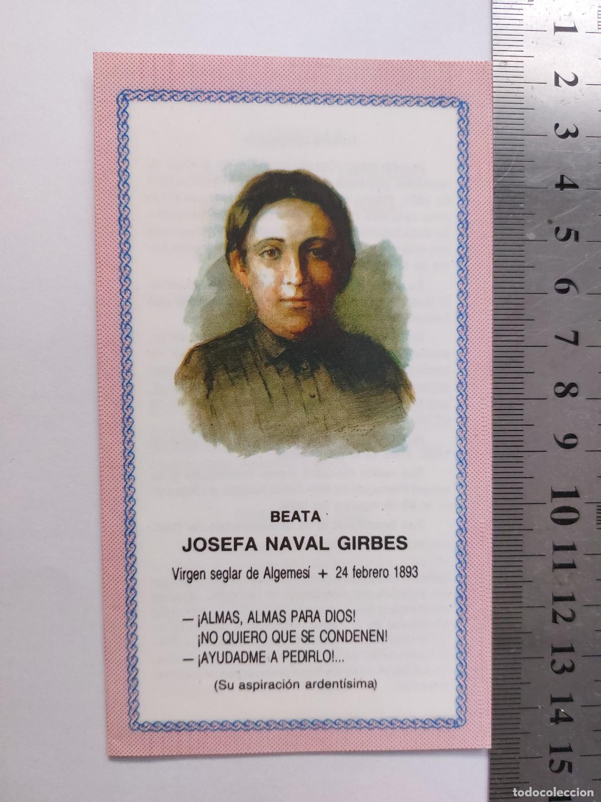 Postales: Estampa biogr&aacute;fica de la Beata Josefa Naval Girbes de Algemesi