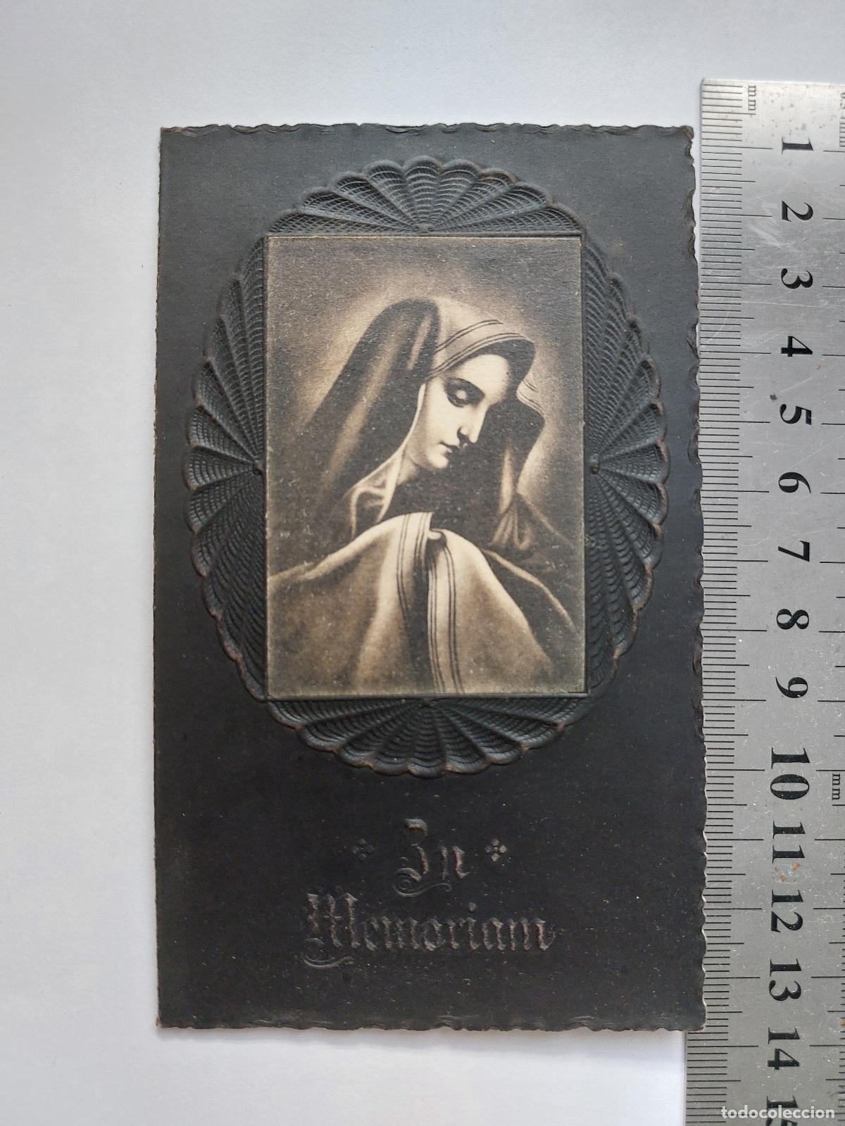 Postales: Estampa recordatorio funeral de Vicenta Pardo Izquierdo
